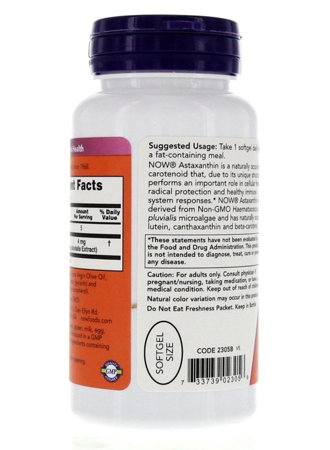 now Astaxanthin 4mg 90 Softgels (Cellular Protection) (Pack of 2) - Image 5