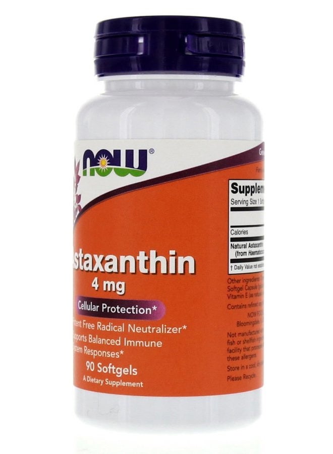 now Astaxanthin 4mg 90 Softgels (Cellular Protection) (Pack of 2) - Image 2