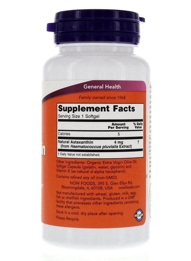 now Astaxanthin 4mg 90 Softgels (Cellular Protection) (Pack of 2) - Image 3