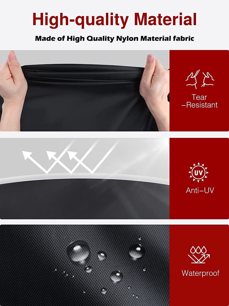 NABAAT Universal Waterproof Dust Cycle / Bicycle Cover for Outdoor Rain/ Sun/ Snow/ Corrosion Protection (Black & Silver), Nylon - Image 3