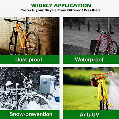 NABAAT Universal Waterproof Dust Cycle / Bicycle Cover for Outdoor Rain/ Sun/ Snow/ Corrosion Protection (Black & Silver), Nylon - Image 5