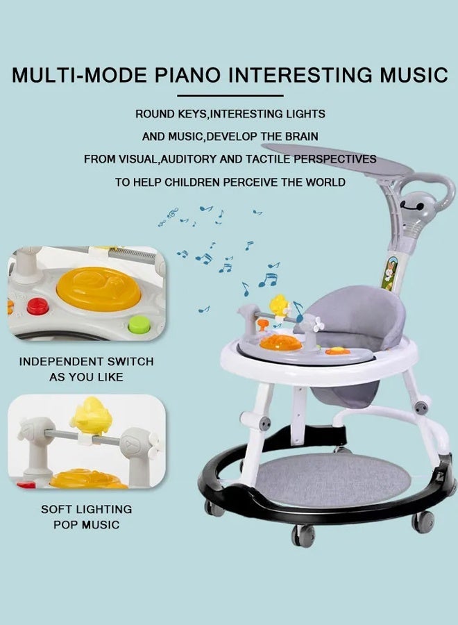 Optico 4 in 1 Baby Walker Activity Center Featuring Baby Walkers for Boys and Girls with  Feeding Tray  Music Tray Foldable Activity Walker for Baby 6-18 Months Help Baby Walk - Image 3