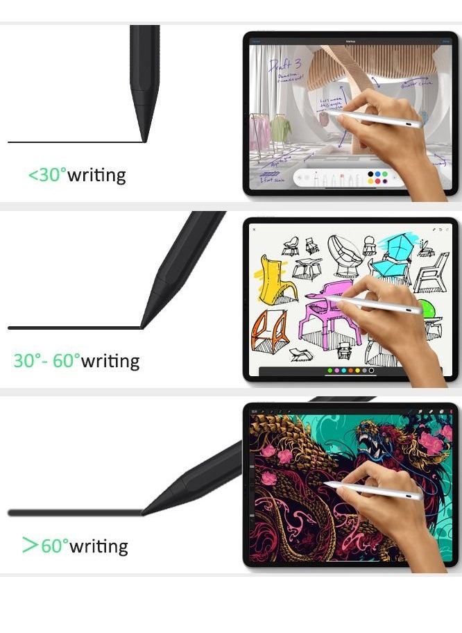 قلم Opulence Tilt Sensitivity Palm Rejection Stylus لجهاز Apple iPad (2018 وما بعده) الجيل 6/7/8/9/iPad Pro 11 / Pro 12.9 (3rd/4th/5th)/Air 3&4&5، قلم رسم رقمي دقيق للكتابة والرسم لجهاز iPad، أبيض. - pzsku/Z90CF10DD7B0475F0F7B8Z/45/_/1691415868/60ec6e23-9993-493b-8c3a-aa2f074ee674