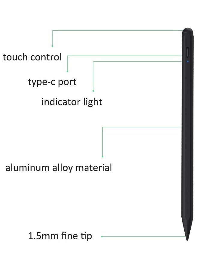 قلم Opulence Tilt Sensitivity Palm Rejection Stylus لجهاز Apple iPad (2018 وما بعده) الجيل 6/7/8/9/iPad Pro 11 / Pro 12.9 (3rd/4th/5th)/Air 3&4&5، قلم رسم رقمي دقيق للكتابة والرسم لجهاز iPad، أبيض. - pzsku/Z90CF10DD7B0475F0F7B8Z/45/_/1691415868/88584a1d-fb03-48c9-8955-b3e091499854