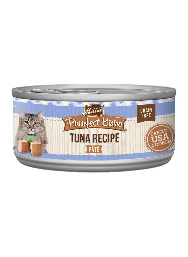 ميريك طعام القطط المعلب الناعم الخالي من الحبوب Purrfect Bistro، وصفة التونة الغنية بالبروتين - (عبوة من 24 علبة) 5.5 أونصة - Image 1