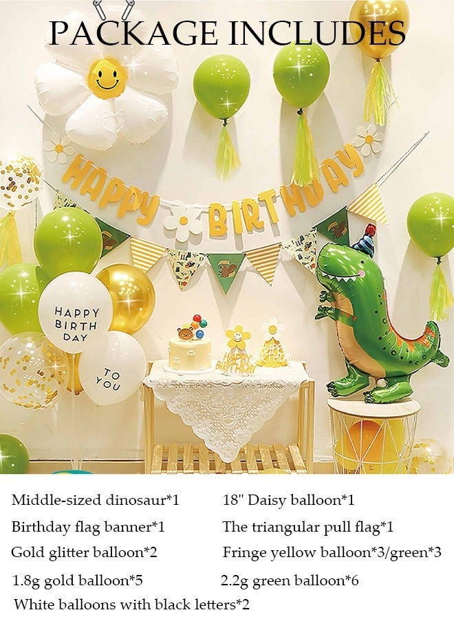 DUNISO Dinosaur Theme Birthday Decorations for Adult and Kids Happy Birthday Party Decorations Happy Birthday Banner and Balloon Birthday Balloon Letters - Image 2