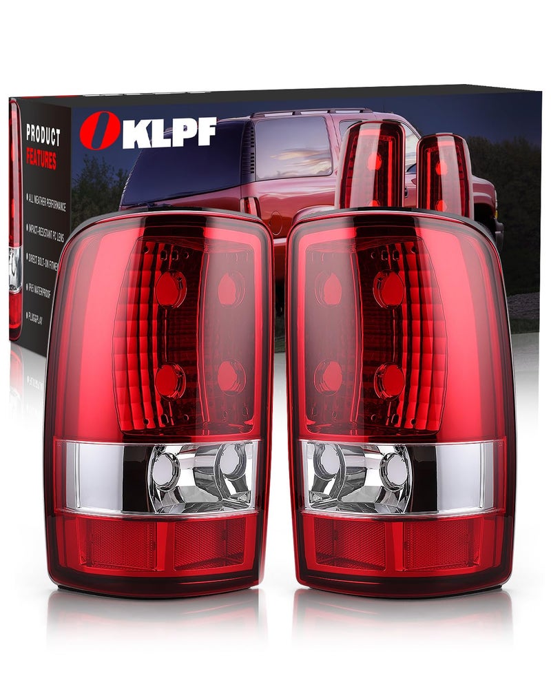 OKLPF Rear Brake Tail Light Compatible With 20002006 Chevy Suburban 1500 2500 Tahoe GMC Yukon XLReplacement Red Taillight AssemblyIncludes A Luxurious BoxDriver and Passenger Side