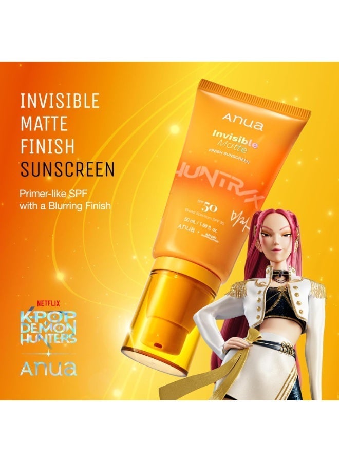 Anua Invisible Matte Finish Sunscreen SPF 50 – Pore-Blurring Primer-Like Chemical UV Filter Korean Sunscreen 50mlml - Image 2