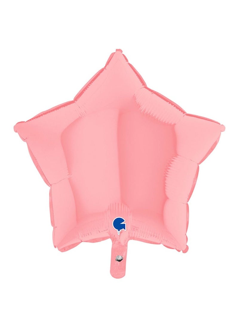 Star Shaped Foil Balloon Matte Pastel Pink 45cm