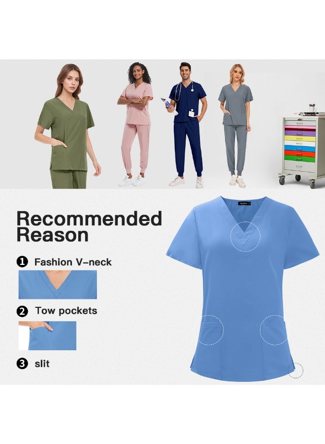 Generic Summer Doctor and Nurse Work Uniform Beauty Hospital Pet Dental Operating Room Washing Clothes Set (Brown)  - Image 5