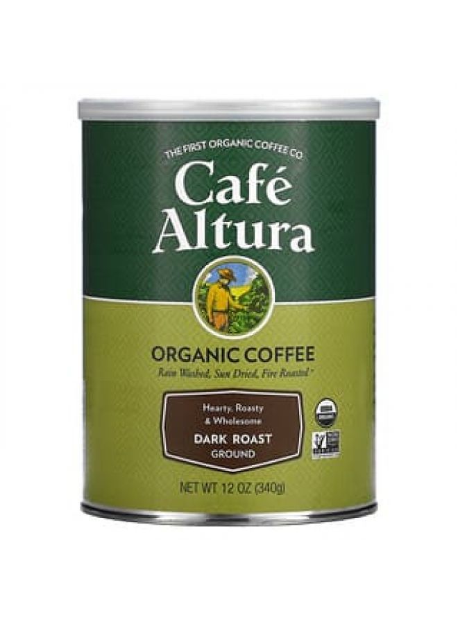 Cafe Altura Cafe Altura, Organic Coffee, Ground, Dark Roast, 12 oz (340 g)  - Image 1