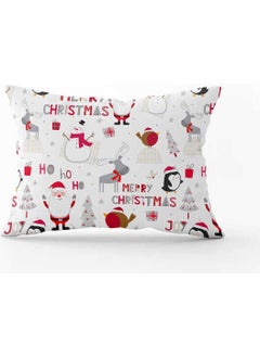 Cango Home Red Gray New Year Themed Digital Printed Throw Pillow Cover CGH798-3550 Double Sided Printed 