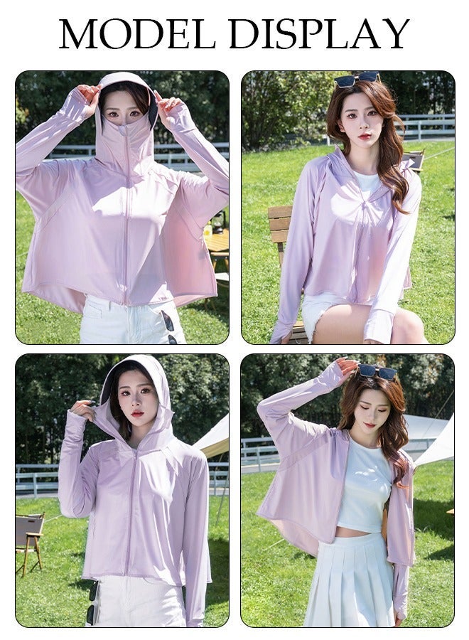 DUNISO Lightweight Sun Protection Clothing For Women, UPF 50+ Long Sleeve Sun Protection Hoodie Shirt, Long Sleeve Ice Silk Hoodie Shirts  for Outdoor Climbing Hiking - Image 5
