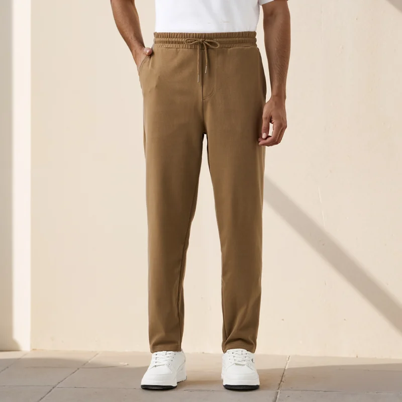 Splash FAV Straight Fit Pants with Drawstring Closure, Pocket and Flexicomfort Waistband