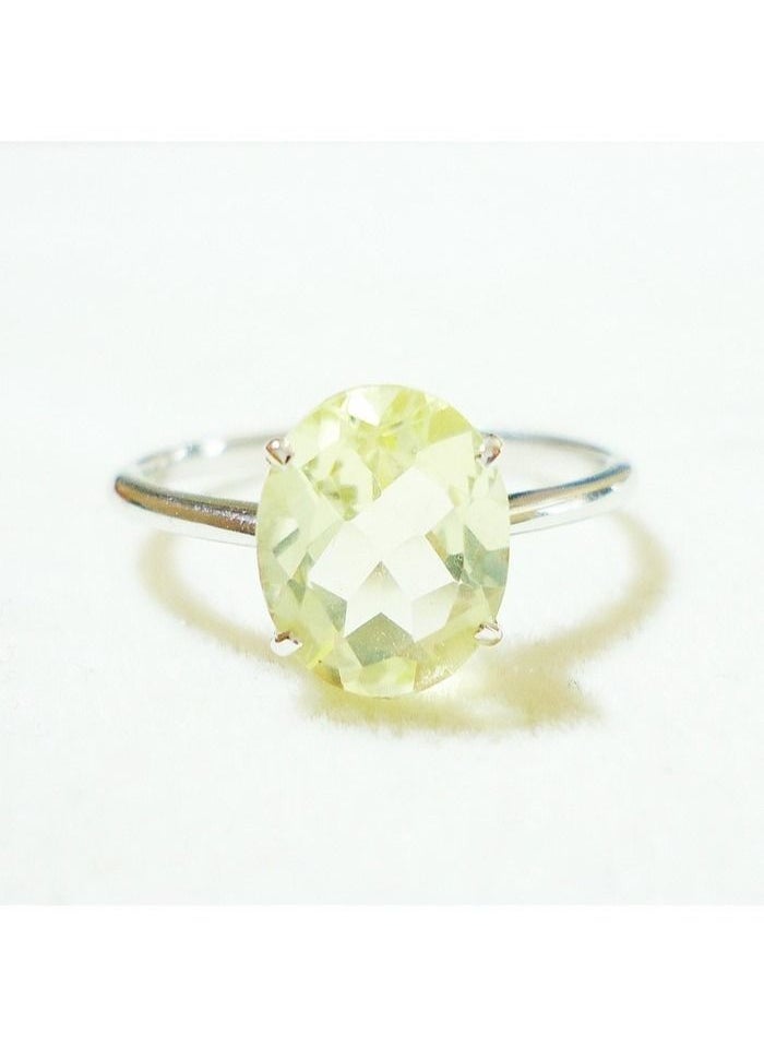 Capri Gold Capri Gold Classic Lemon Topaz  Ring in 18K Yellow Gold, 10 US  - Image 1
