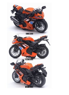 Y&D Motorcycle Toys, Small Gifts with Music Lights, Race Model Toys for Boys 3 4 5 6 7 8 Years Old (Orange)  - Image 3