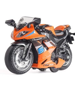 Y&D Motorcycle Toys, Small Gifts with Music Lights, Race Model Toys for Boys 3 4 5 6 7 8 Years Old (Orange)  - Image 1