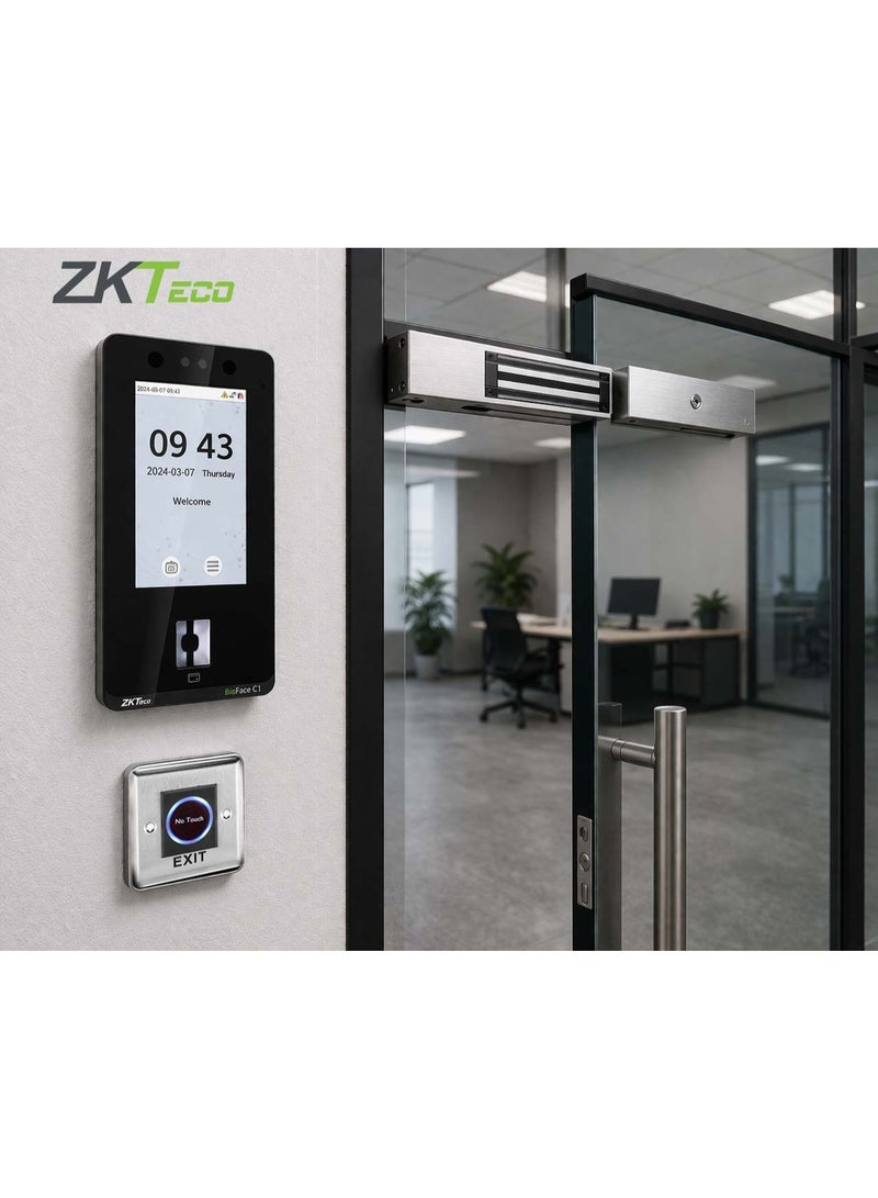 ZKTeco BioFace C1 Access Control Kit | Face & Fingerprint | Magnetic Lock + Exit Button | FREE Software Included | Dubai | Installation Available - Image 5