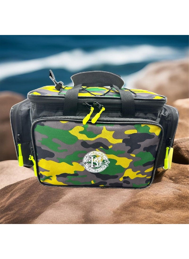 Bm Fishing -02 Java Spin Bag Camouflage Green Yellow  - Image 2