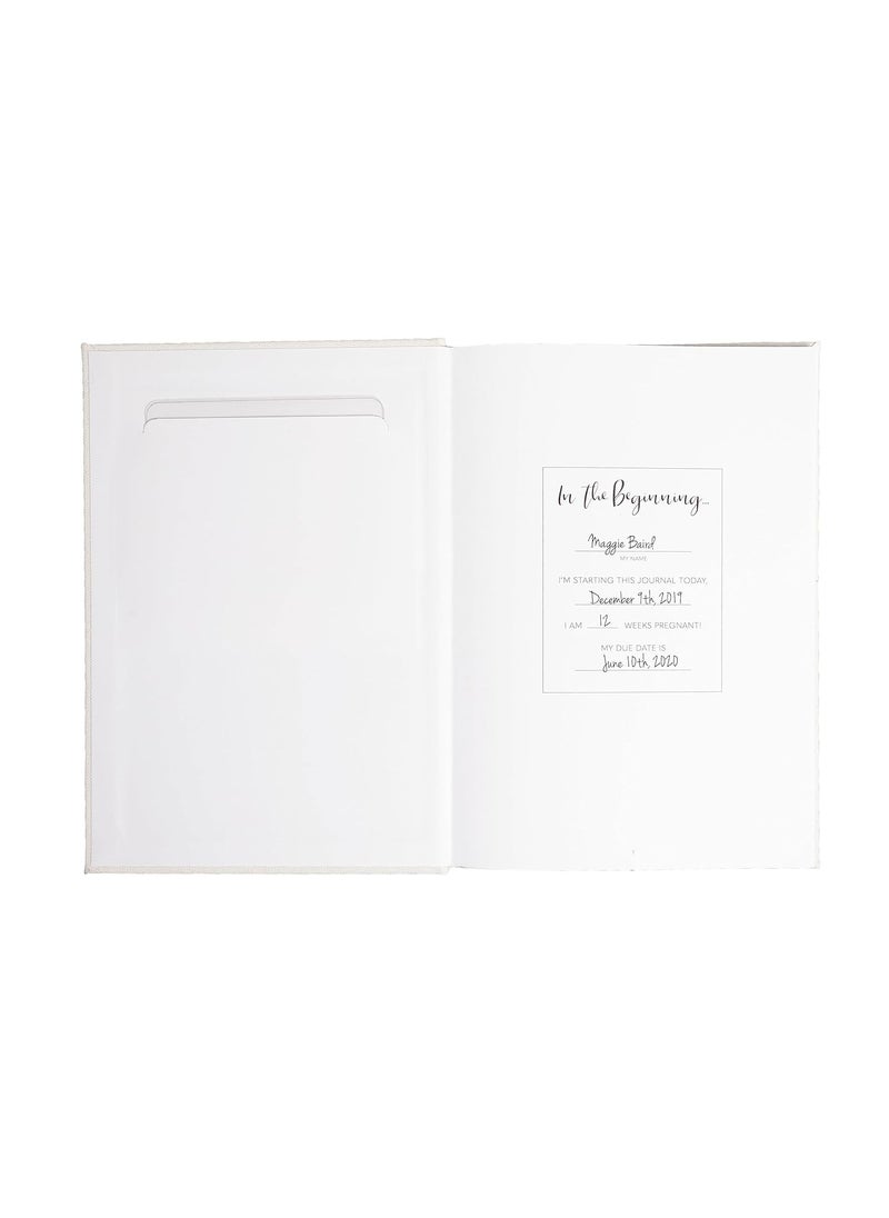 pearhead Pearhead Pregnancy Journal Guided Pregnancy Keepsake Prompted Journal GenderNeutral Baby Accessory for New and Expecting Moms Ivory 65x92x06 Inch Pack of 1  - Image 4