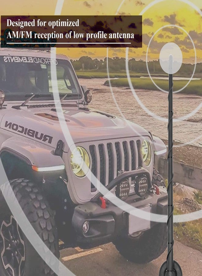 KSaAuto 16 Inch Antenna for Jeep Wrangler Accessories JK JL Unlimited Sahara Rubicon Sport Willys 4xe Gladiator JT Mojave 2007-2026, Jeep OEM Antenna Replacement for FM AM Car Radio Reception - Image 4