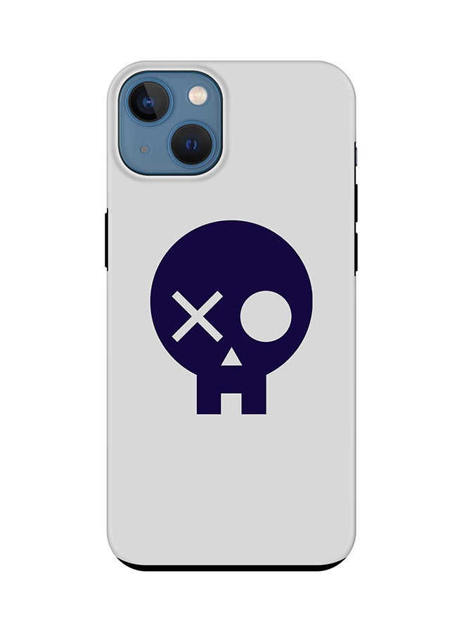 Stylizedd Tough Pro Series Case for Apple iPhone 14 Dual Layer hybrid PC & TPU Customized Mobile Cover Shield with inner TPU protection Matte Finish - Skull Patch 