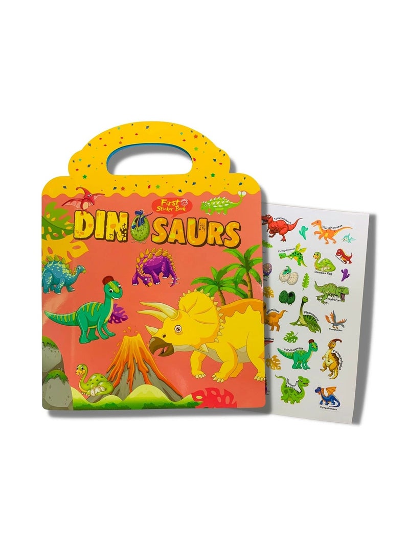 general Reusable Activity Sticker Learning Toys for Kids, Early Education Book Puzzle(Dinosaurs) - Image 1