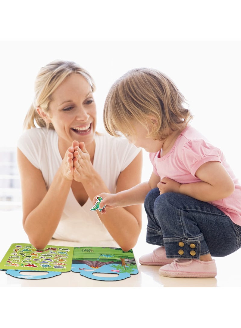 general Reusable Activity Sticker Learning Toys for Kids, Early Education Book Puzzle(Dinosaurs) - Image 3