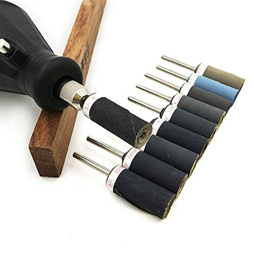 Unifizz 10 Pcs Sanding Drums Sleeves Sandpaper Bar Sander Accessories Rotary Kit Polishing Burr Stick Roller Sanding Tool 800 Grits - Image 5