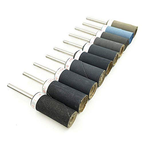 Unifizz 10 Pcs Sanding Drums Sleeves Sandpaper Bar Sander Accessories Rotary Kit Polishing Burr Stick Roller Sanding Tool 800 Grits - Image 1