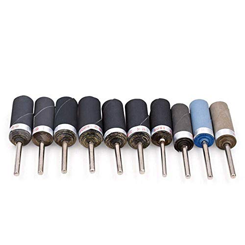 Unifizz 10 Pcs Sanding Drums Sleeves Sandpaper Bar Sander Accessories Rotary Kit Polishing Burr Stick Roller Sanding Tool 800 Grits - Image 3
