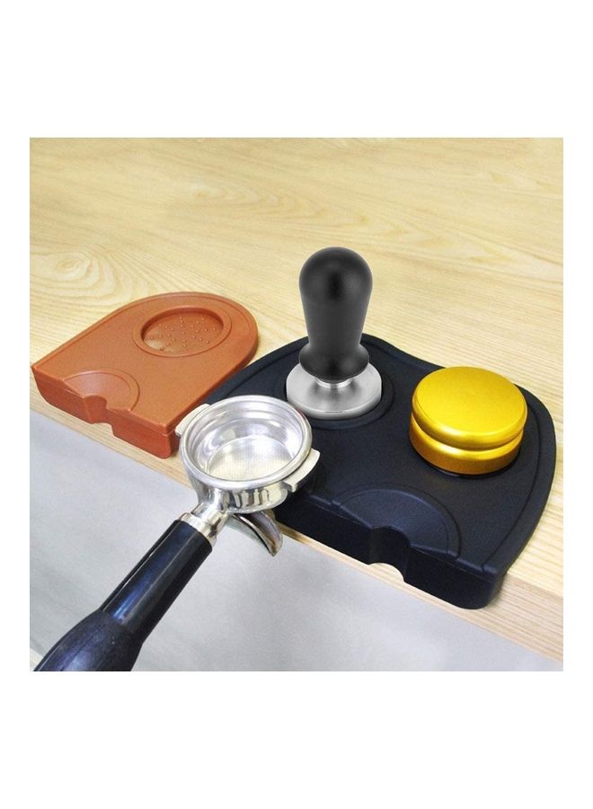 54mm Coffee Tamper with Spring Loaded Handle Silver/Black - Image 2