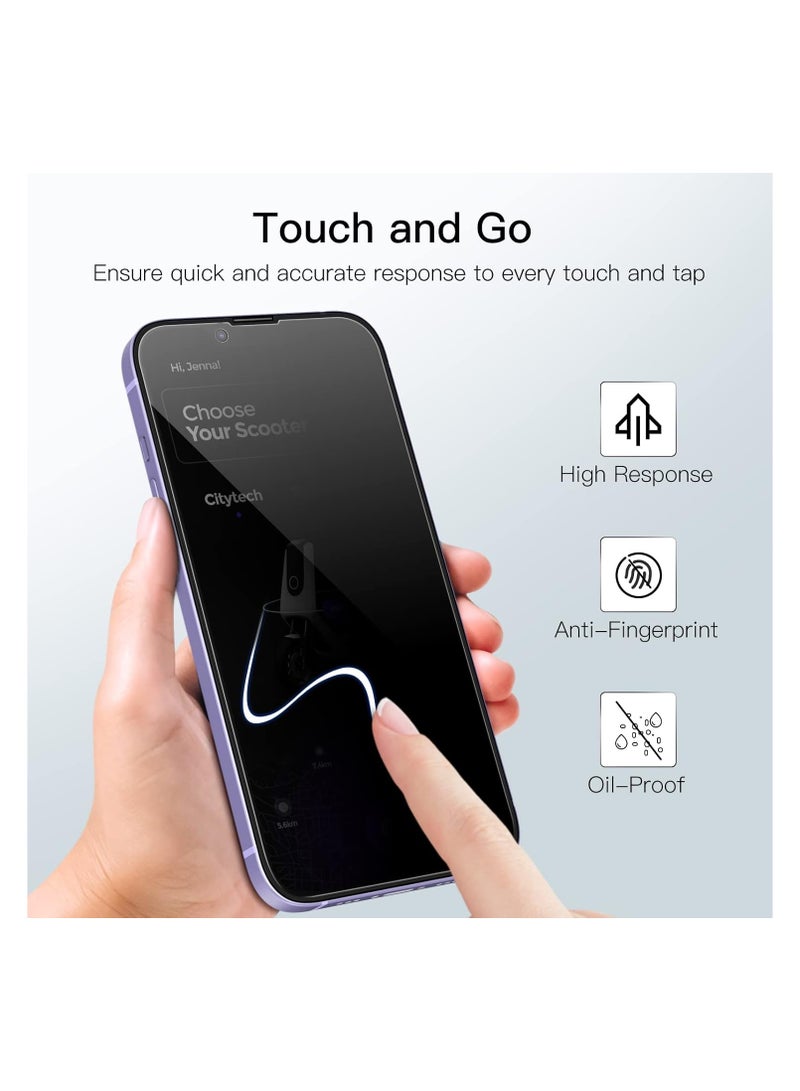 ARMOR Privacy Screen Protector for Apple iPhone 14 6.1-inch Black - Image 2