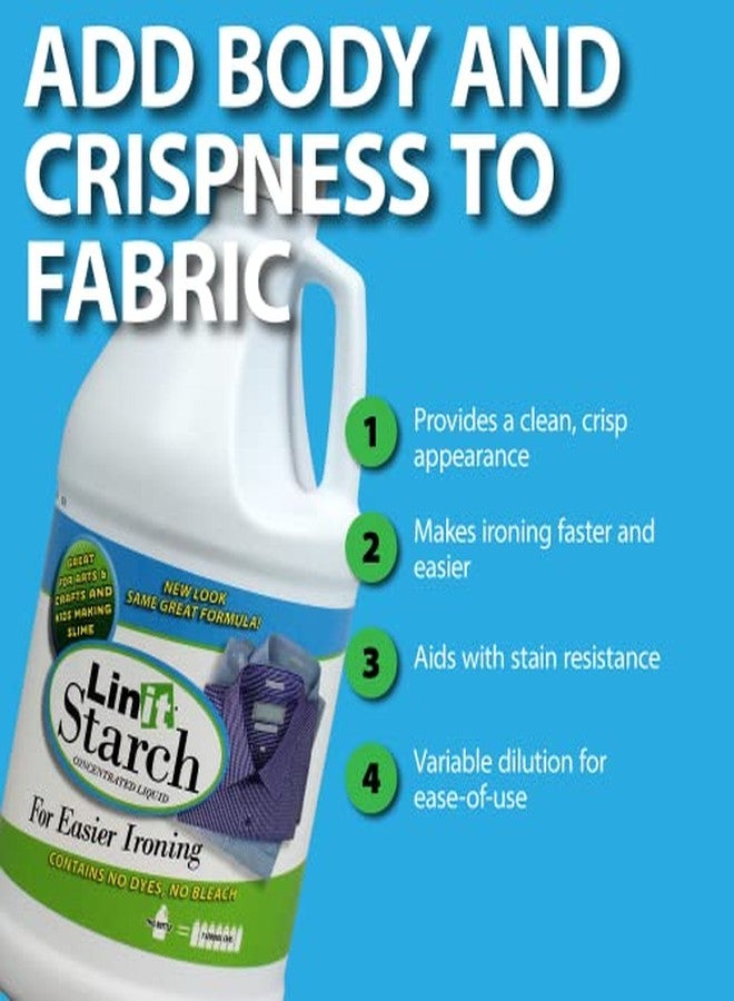 MALCO Linit Starch Crisp Classic Finish (64 Oz.) - Liquid Starch For Ironing Clothes/Perfect For Wrinkle Release/Great For Arts & Crafts Projects/Slime, Paper Mache, Silly Putty (408440) - Image 4
