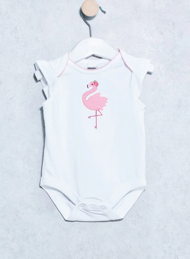 GYMBOREE Infant Flamingo Print Romper
