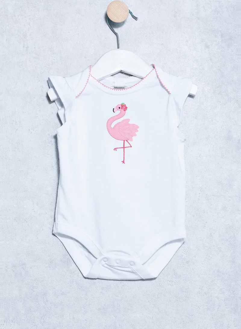 GYMBOREE Infant Flamingo Print Romper