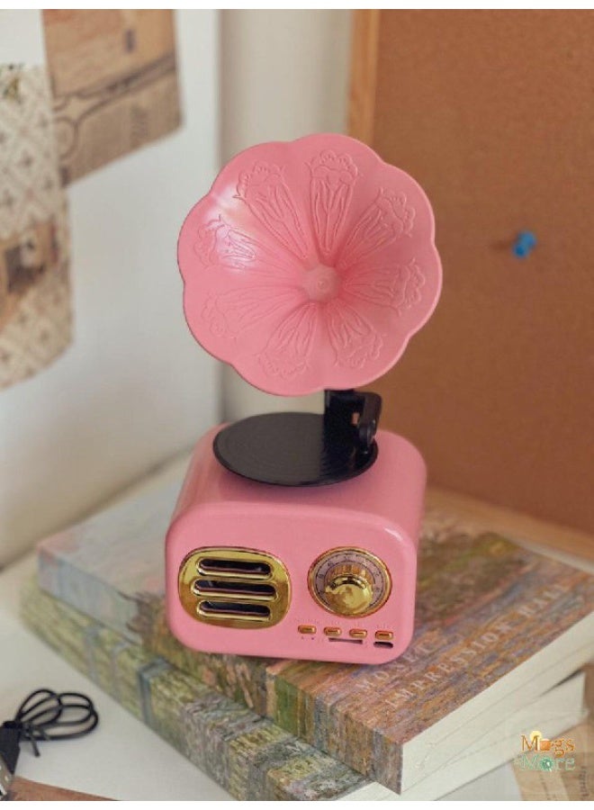 راديو شكل جرامافون يشتغل ب USB / FM /كارت ميموري /بلوتوث