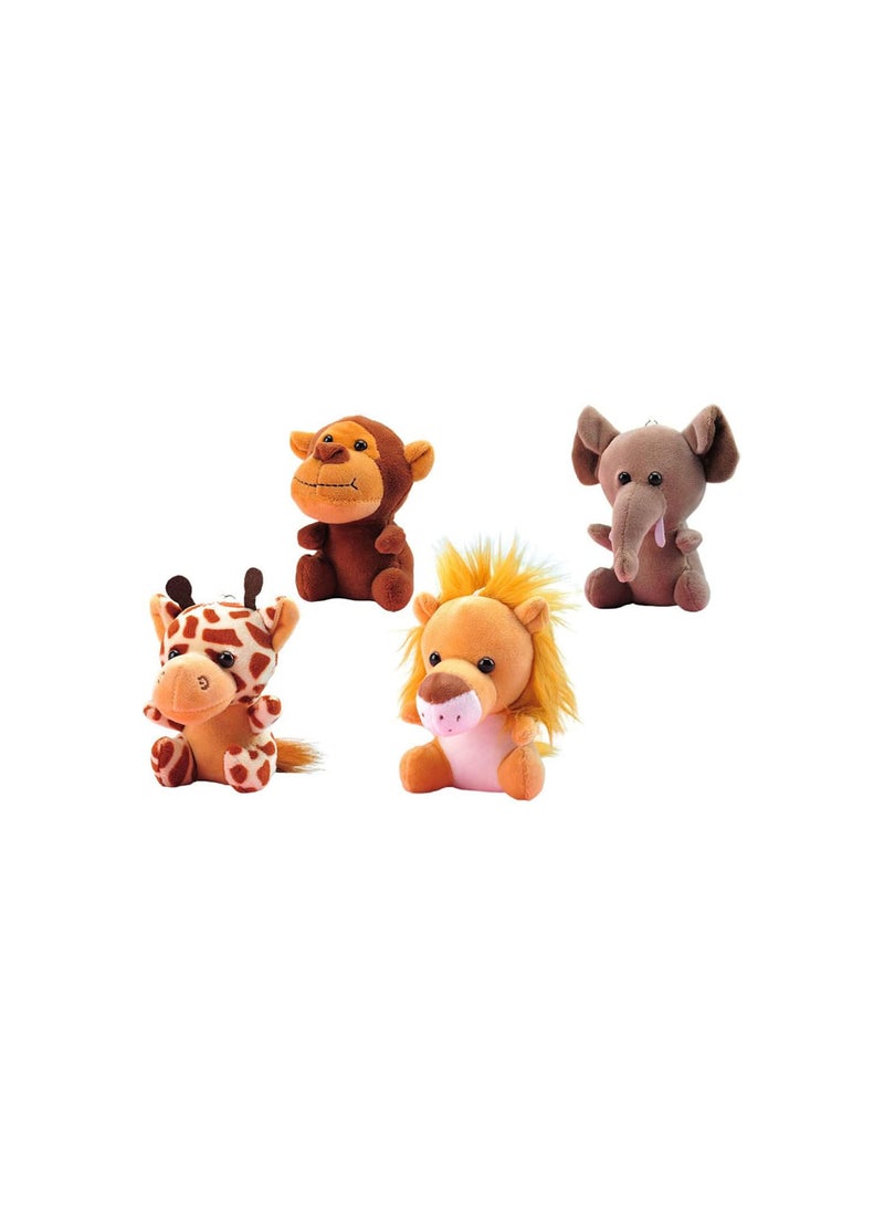 GGOOT 4pcs Stuffed Animal Keychain Plush Animal Keychain Charms Keyring Pendant Purse Backpack Handbag Charms for Birthday Teacher Student Award - Image 1