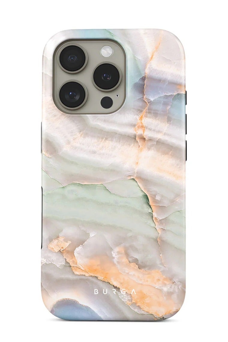 BURGA iPhone 16 Pro Max Case, 2 Piece Hard Shell + TPU Silicone Interior, Shock Absorption, All Port Accessible, Raised Bezel For Screen & Camera Protection, Never Fading HQ Print,Pastel Hues - Image 1