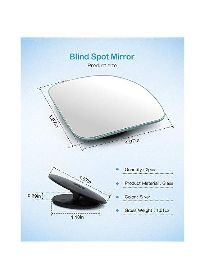 Generic 360 Degree Adjustable Frameless Convex Rear View Mirror for Cars, Vans, SUVs, and Trucks - Set of 2 Blind Spot Mirrors with HD Glass Fan Shape.  - Image 5