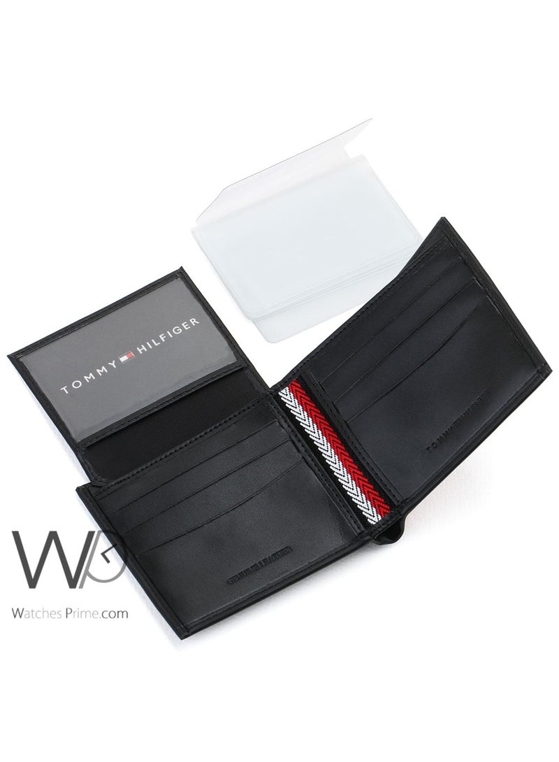 Tommy Icons محفظة تومي هيلفيغر جلد طبيعي أسود للرجال - Image 4