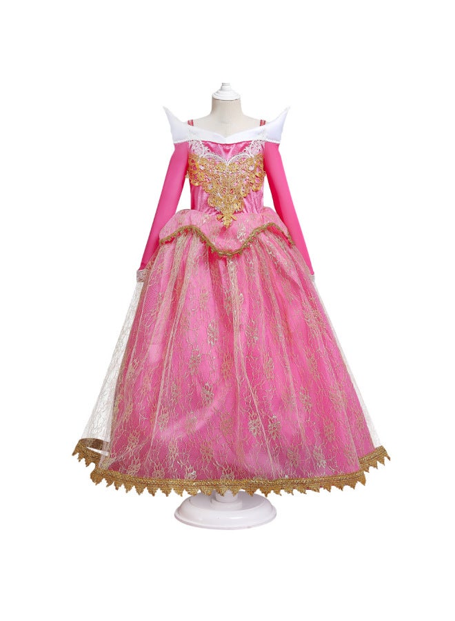 Girls Princess Dress Autumn Princess Ello Christmas Table Performance Dress Dress Ice And Snow Children's Clothing Spot