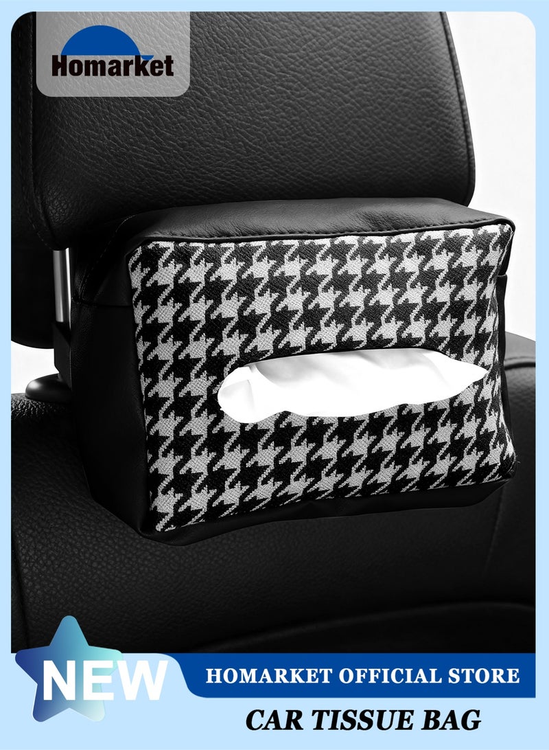 HomarKet Car Tissue Holder Leather –Tissue Box Holder for Car | Leather Tissue Box Cover | Hanging Tissue Box Holder - Image 1