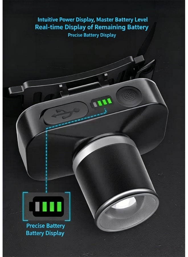 Philips LED Philips SFL3347RH/93 Inductive Headlamp - High-intensity Zoom Night Fishing Lamp - Rechargeable Head-mounted Working Mining Lamp - Image 3