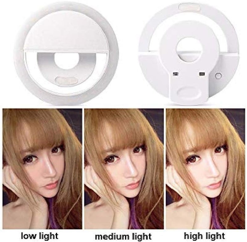 Trands tr-lt680 rechargeable selfie ring light, white - Image 2