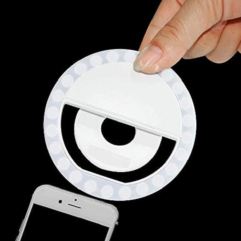 Trands tr-lt680 rechargeable selfie ring light, white - Image 1