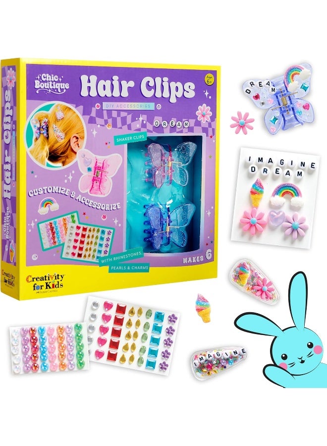 Creativity for Kids Chic Boutique Hair Clips: Create 6 DIY Hair Clips, Crafts and Birthday Gifts for Girls, Girls Toys for Ages 6-8+ and Easter Basket Stuffers for Girls - Image 1