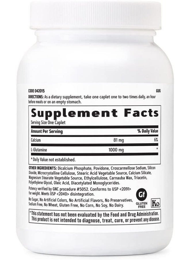 GNC L-Glutamine 1000 Mg 100 Vegetarian Caplets - Image 2