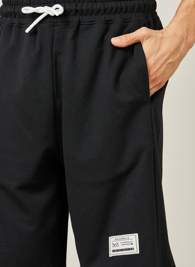 Styli Oversized Contrast Trim Terry T-Shirt and Shorts Co-Ords