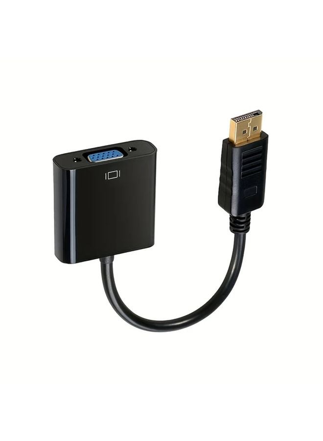 DisplayPort To VGA Adapter Male To Female Converter For PC Laptop Monitor Projector - Image 1